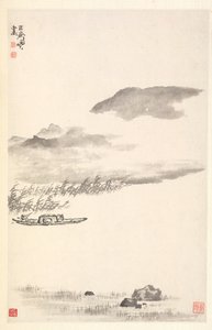Folyói táj, 1788. alkotó: Min Zhen
