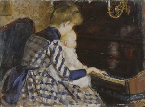 A zongoránál alkotó: Mina Carlson-Bredberg