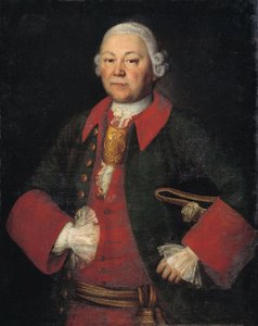 Ivan Terentievich Meshchersky gróf portréja, 1756 alkotó: Mina Lukich Kolokolnikov
