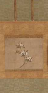Egy körtevirág ága (tinta és szín a papíron) alkotó: Ming Dynasty Chinese School