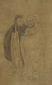 Konfuciusz és Buddha egy Qilin bölcsőjében