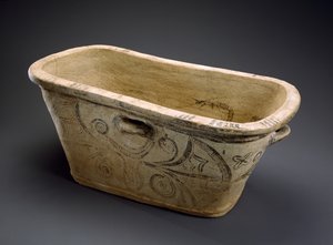 Larnax (fürdőkád és koporsó) vagy "hamuláda" alkotó: Minoan