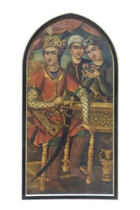 Sasáni IV. Hormizd (olaj, vászon) alkotó: Mirza Baba
