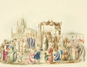 William Canynges temetése a St Mary Redcliffe előtt
