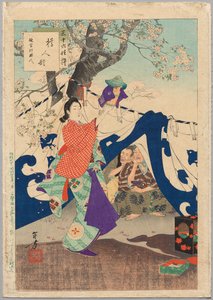 Vödörből készült báb, Az Enpo-korszak hölgye 1673-1681..., 1894. alkotó: Mizuno Toshikata