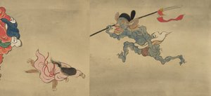 Száz démon éjszakai parádéjának másolata a Shinjuan gyűjteményből, 18. század. alkotó: Mochizuki Gyokusen