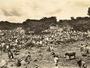 „Birodalom építése” a fasiszta korban: Abesszin piac, 1936.09.05. (f/w fotó) alkotó: Modestino Baldinetti