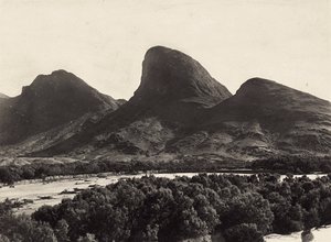 „Birodalom építése” a fasiszta korban: hegylánc, emberi profil formájában, 1936.09.05. (f/w fotó) alkotó: Modestino Baldinetti