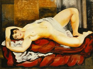 Akt fehér lepedőben; Nu Couche au Drap Blanc