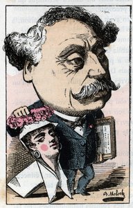Ifjabb Alexandre Dumas (1824-1895) francia író portréja. alkotó: Moloch