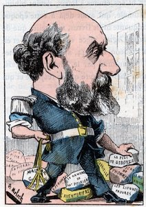 Guillaume Victor Augier (1820-1889) francia drámaíró portréja. alkotó: Moloch