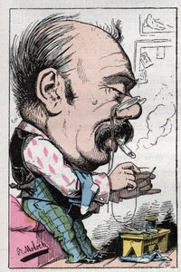 Jules Gabriel Celibataire portréja, nevezetes francia a 19. századból. alkotó: Moloch