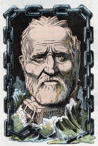 Louis Auguste (Louis-Auguste) Blanqui (1805-1881), francia szocialista teoretikus és forradalmár portréja. alkotó: Moloch