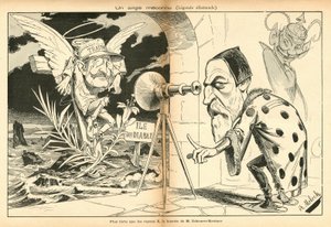 The Image for Laughter, 4. szám, 1897_11_13 körül - Alphonse Hector Columbus, B. Moloch vagy Moloch (1849-1909) illusztrációja: Ismeretlen angyal - Dreyfus-ügy, Ördög-sziget - Dreyfus Alfred, Scherer-Kestner Auguste alkotó: Moloch
