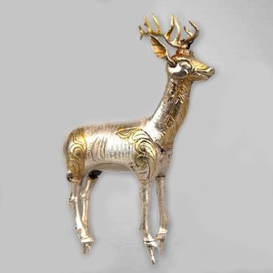 Stag, Arkhangai tartomány, Khashaat templom, Caydam, Mongólia, 730 körül (ezüst aranyozással)