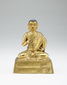 A tizenkettedik dalai láma, Trinlay Gyatso, a lámák és tanítók részleges csoportjából, 19. század közepe