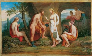 Német: Perseus und die Nymphen Perseus és a nimfák Perseus és a nimfák alkotó: Monogrammist A. P.
