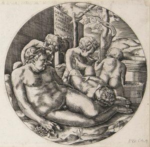 Bacchus és Putti alkotó: Monogrammist B