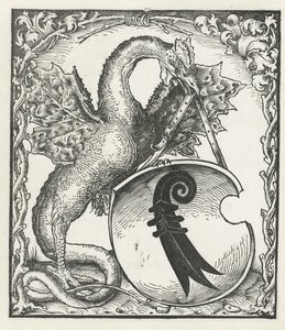 Sárkány Bázel címerével alkotó: Monogrammist DS (graveur) (attributed to)