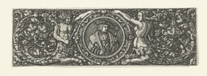 Fríz I. Maximilian portréjával medalionban alkotó: Monogrammist LB (Nederlanden)