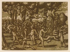 Putti Raphael után játszik, 1544. alkotó: Monogrammist NDB