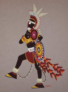 Warrior in Black (pochoir print)