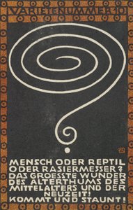 Variety Act 10: Man or Reptile or Razor Variety Act 10: Man or Reptile or Razor..., 1907. alkotó: Moritz Jung