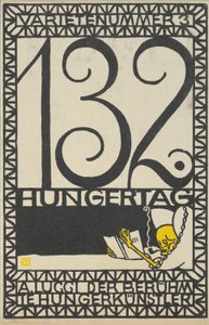 Variety Act 3: 132. böjtnap, A. Lucci, a híres éhező művész Varietenummer 3: 1..., 1907. alkotó: Moritz Jung