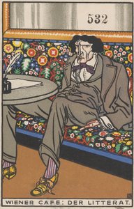 Bécsi kávéház: A betűk embere Wiener Café: Der Litterat, 1911.