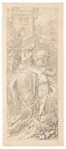 Jelenet A hét holló és hűséges nővérük című meséből, 1830-1831. alkotó: Moritz Ludwig von Schwind