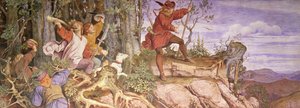 A Wartburg alapításának legendája: Wartberg, vár leszel számomra alkotó: Moritz Ludwig von Schwind