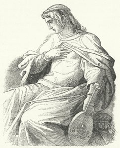 Wolfram von Eschenbach német lovag és költő (metszet) alkotó: Moritz Ludwig von Schwind