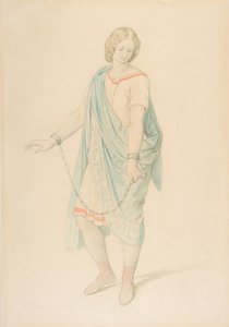 A szoprán Karoline Hetzenecker Sesto szerepében a La Clemenza di Titoban ..., kb. 1848. alkotó: Moritz Ludwig von Schwind