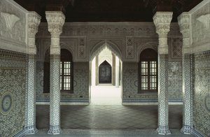 Thamiel glaoui Kasbah-jának belső képe alkotó: Moroccan School