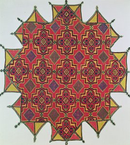 Textil geometrikus mintával (kézimunka) alkotó: Moroccan School
