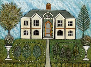 Otthon szökőkutakkal alkotó: Morris Hirshfield