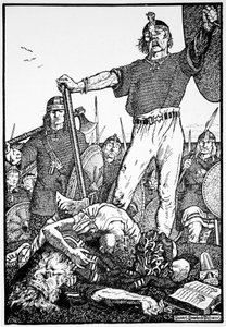 Brian Boru halála a Clontarf-i csatában, Írország, 1014 1913.