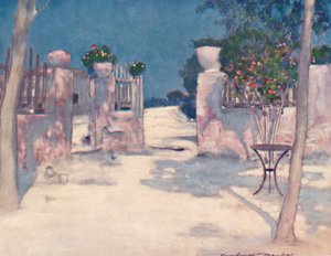 "A Garden, Athén", 1903 alkotó: Mortimer L Menpes