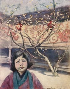 "Egy japán lány szilvaszínben", 1887, 1901 alkotó: Mortimer L Menpes