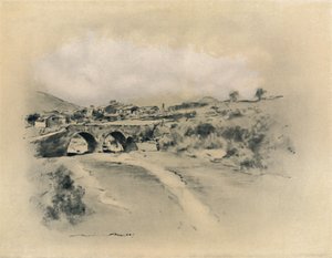 "Egy mexikói falu", 1903 alkotó: Mortimer L Menpes