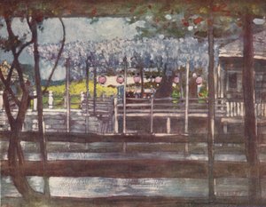 „A Wisteria Garden”, 1887, 1901 alkotó: Mortimer L Menpes