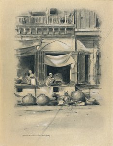 Bazár Delhiben, 1903 alkotó: Mortimer L Menpes