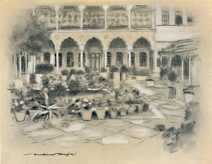 „Udvar Damaszkuszban”, 1903 alkotó: Mortimer L Menpes