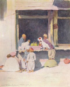 Bazár Peshawurban, 1905 alkotó: Mortimer Ludington Menpes