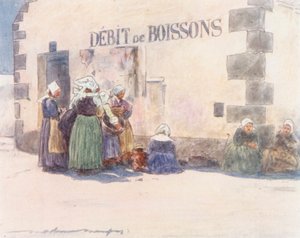 Debit de Boissons (színes litográfia) alkotó: Mortimer Ludington Menpes