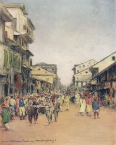 Delhi utcáin, 1905 alkotó: Mortimer Ludington Menpes