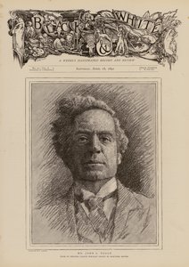 John Lawrence Toole, angol színész (metszet) alkotó: Mortimer Ludington Menpes