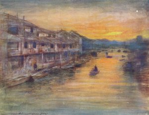 A Nagy Csatornán, Osaka, 1887, 1901 alkotó: Mortimer Ludington Menpes