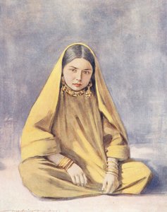 A világ gyermekei: Cashmere, A Stolid Sitter (színes litográfia) alkotó: Mortimer Ludington Menpes