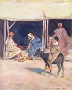 A világ gyermekei: Mór, Mid-day (színes litográfia) alkotó: Mortimer Ludington Menpes